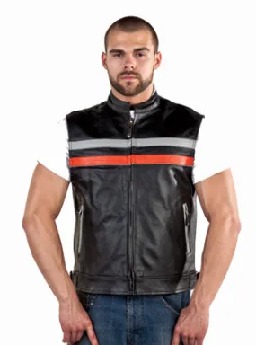 Mens Orange & Black Vest