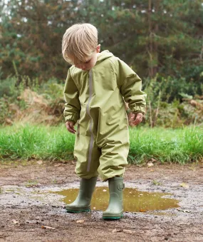 Fleece Lined Puddle Suit - Green  Tarragon