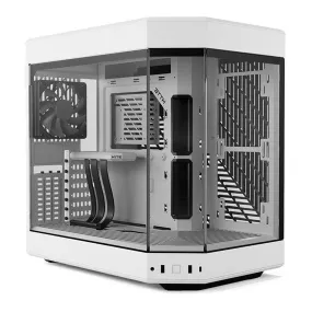 HYTE CS-HYTE-Y60-WW Modern Aesthetic Dual Chamber Mid-Tower ATX Computer Gaming Case with PCIE 4.0 Riser Cable Included - Snow White