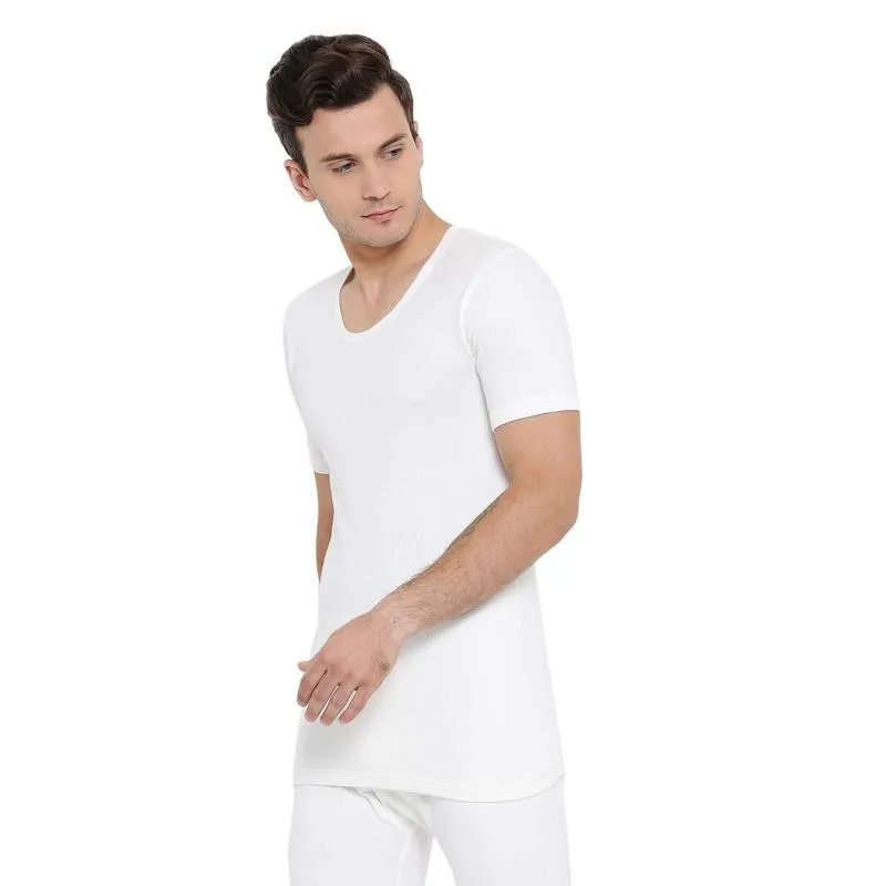 Monte Carlo Men Off White Short Sleeve Thermal Top