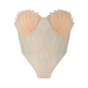 Pre Order:  Shell Strapless Tie-Up Corset