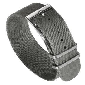 WatchGecko Signature Single Pass Military Nylon Watch Strap - Grey